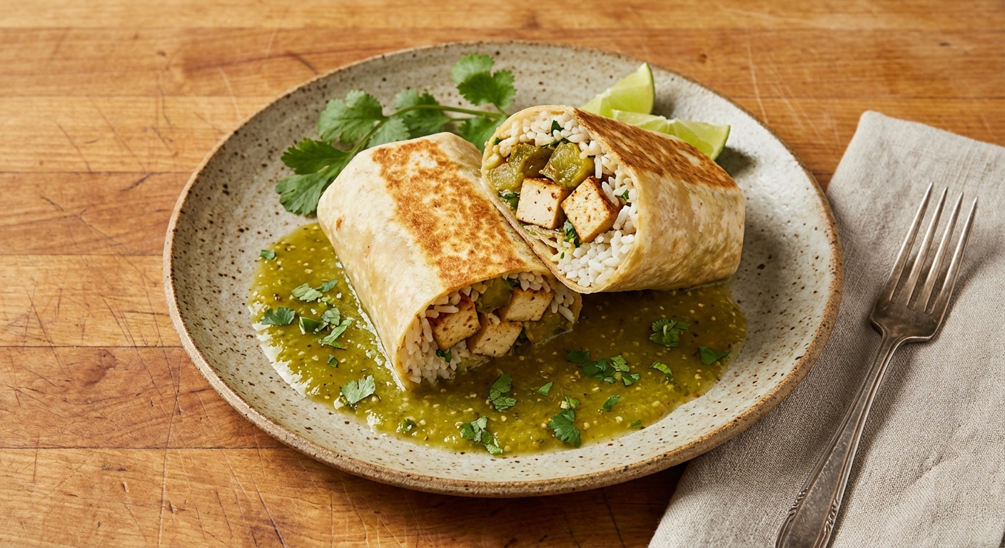 Tofu and Tomatillo Burritos