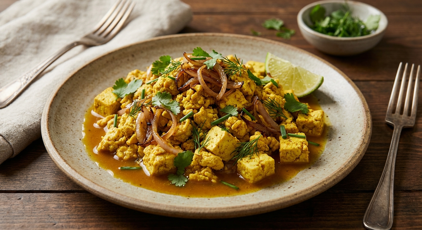 Tofu Scramble with Shallots and Herbs