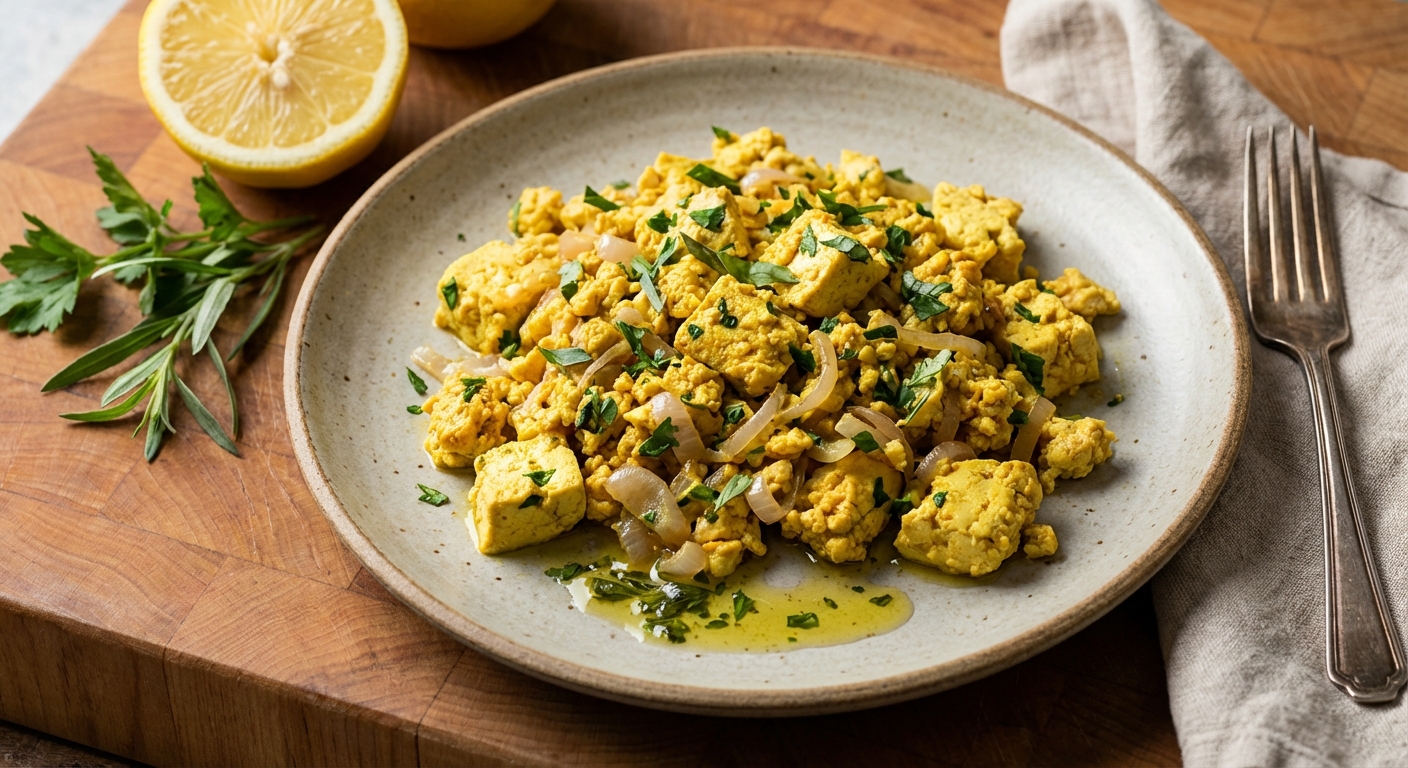 Tofu Scramble with Shallots and Herbs