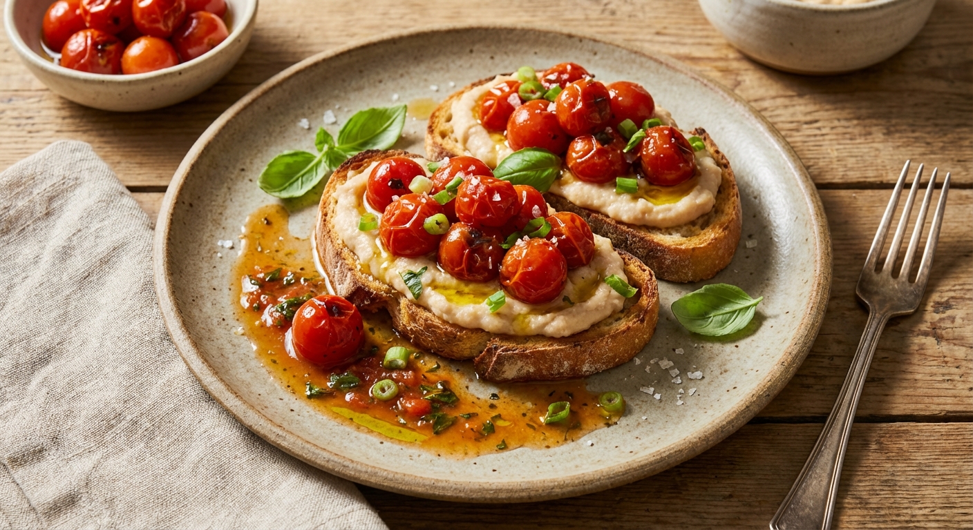 Tomato and White Bean Crostini