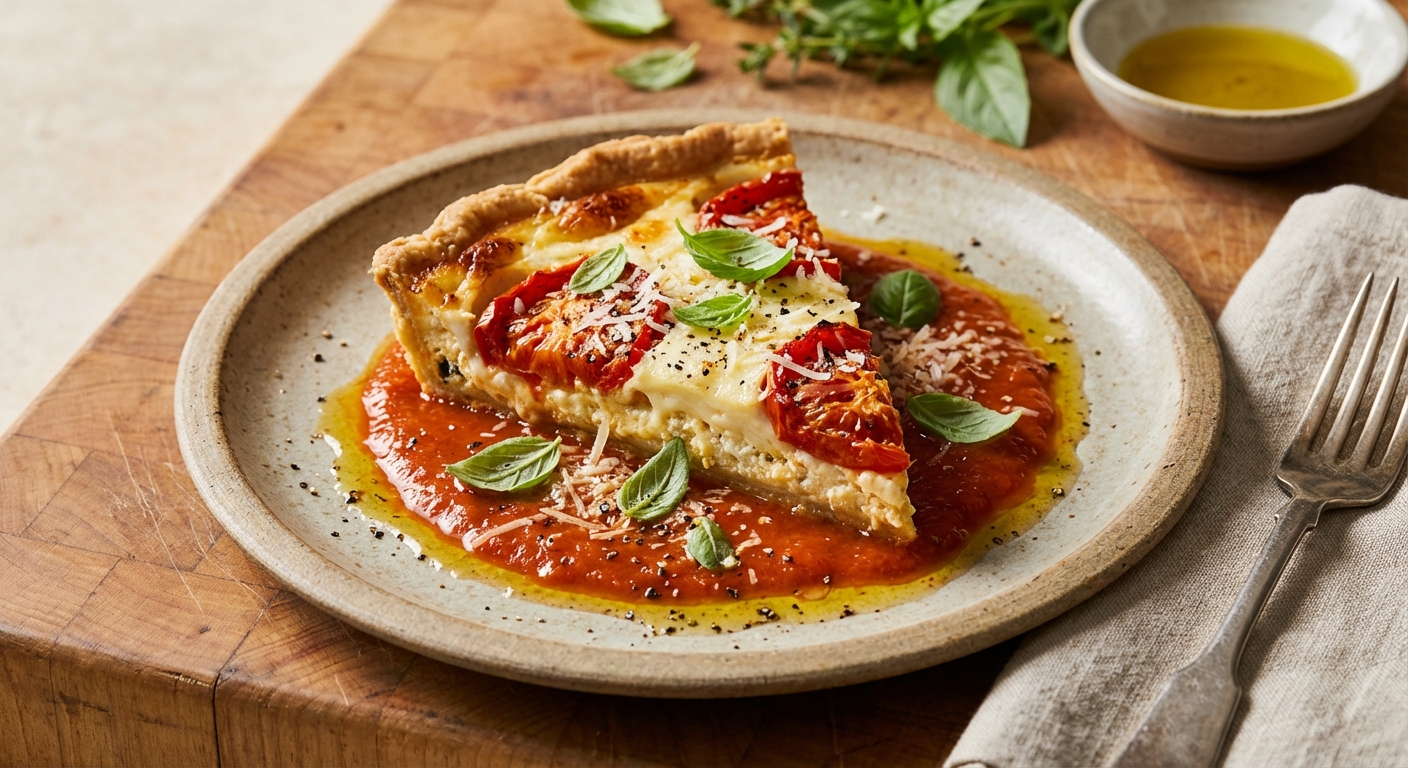 Savory Tomato and Three-Cheese Tart