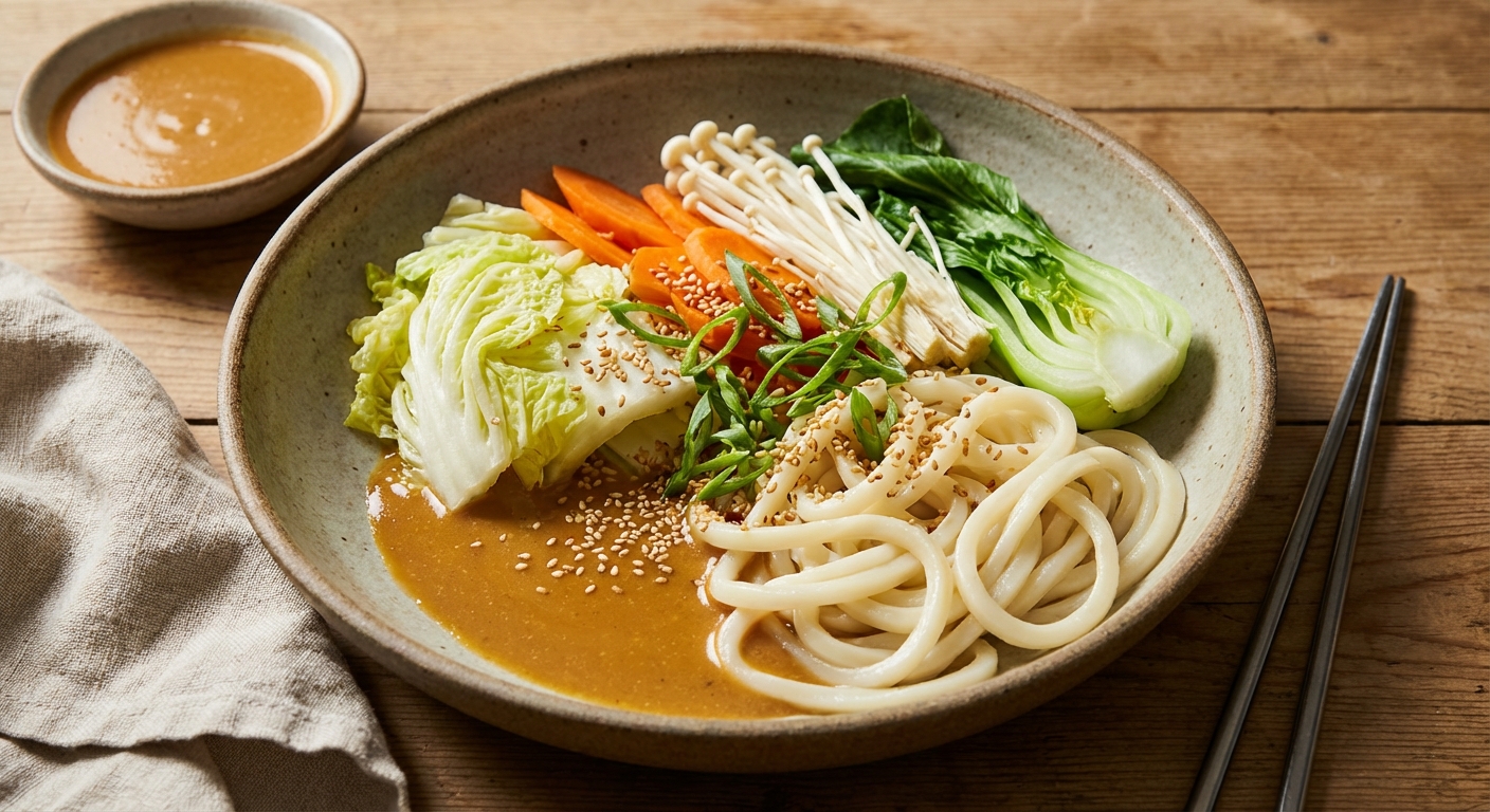 Vegetable Shabu-Shabu with Sesame Sauce