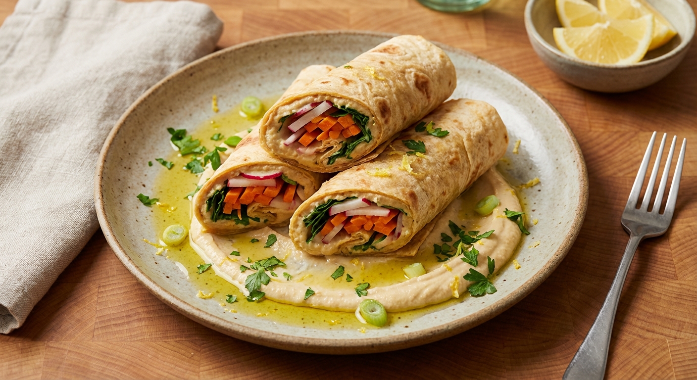 Veggie Wraps with Hummus