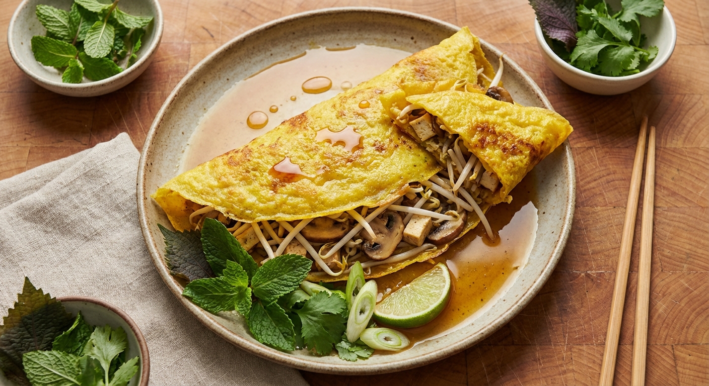 Vietnamese Sizzling Crepes (Bánh Xèo)