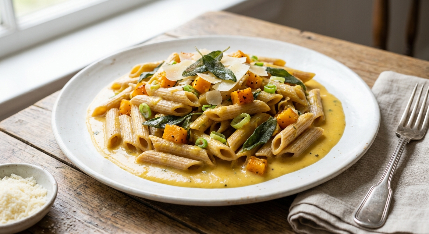 Whole-Wheat Penne with Butternut Squash and Sage