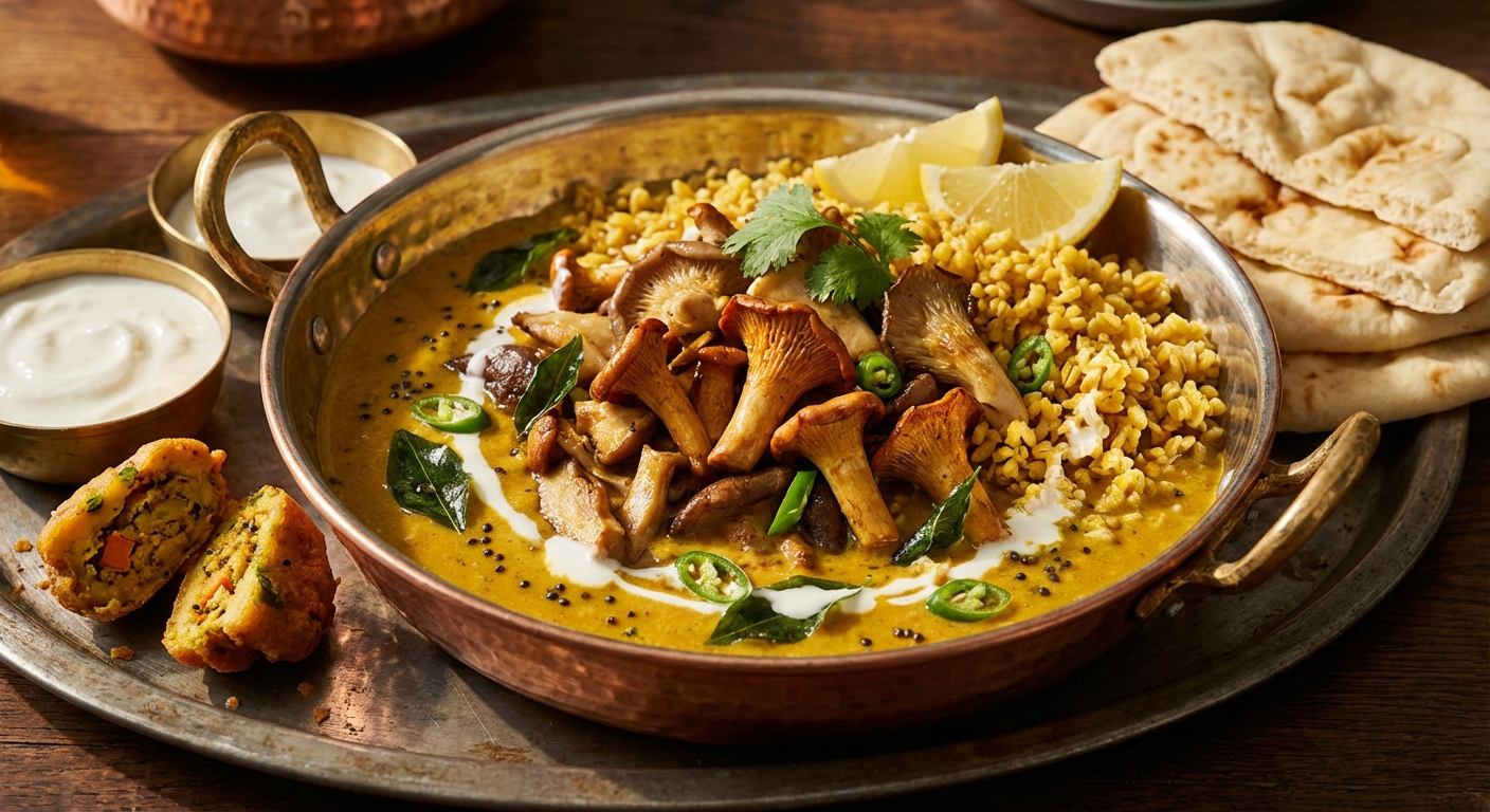 Wild Mushrooms with Cracked Wheat