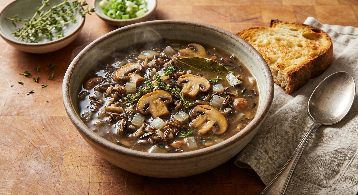 Wild Rice and Mushroom Soup